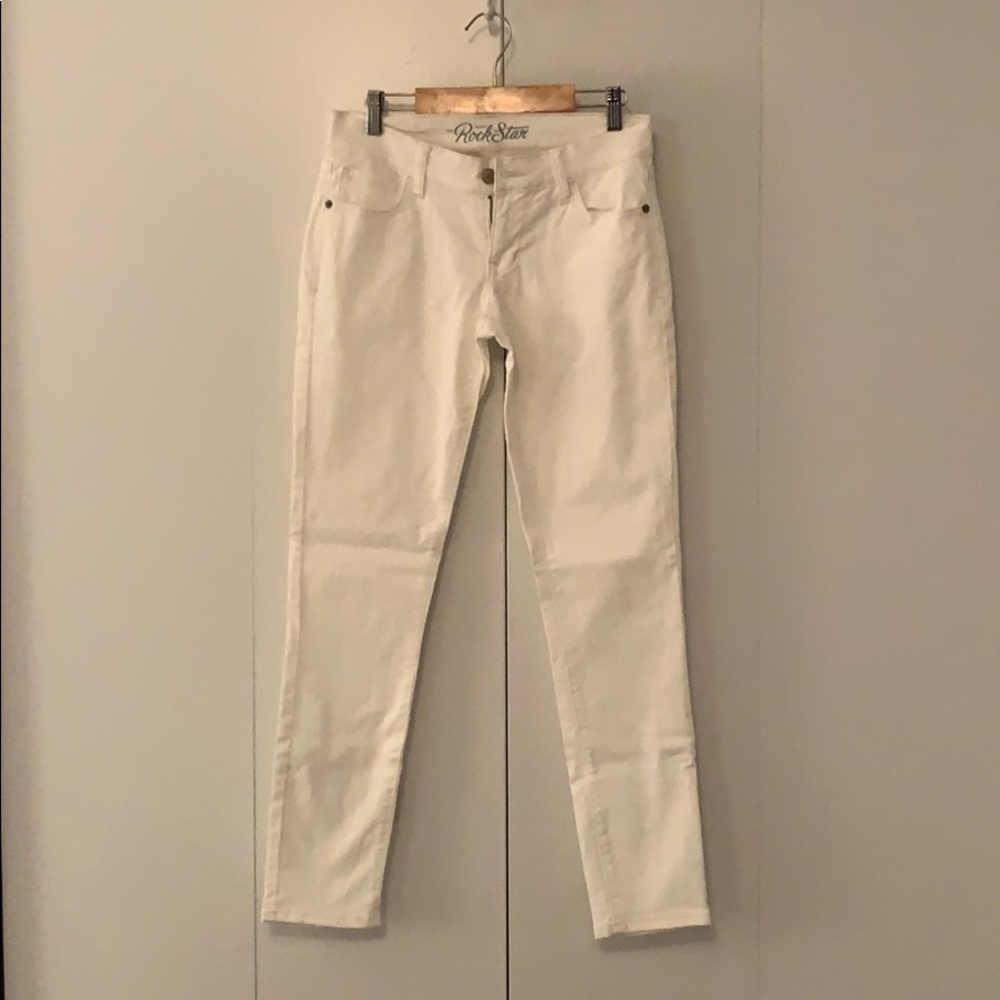 Old Navy Rockstar white skinny jeans